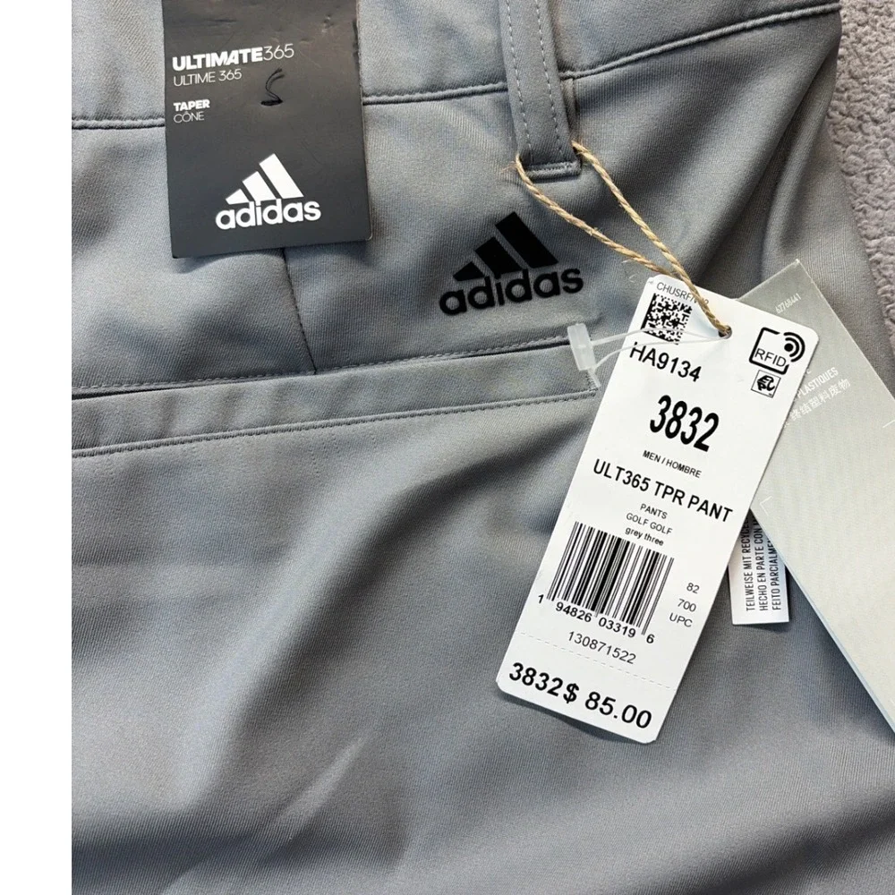 Adidas Ultimate360 Tapered Golf Pants Mens 38x32 Grey HA9134 New With Tags‎